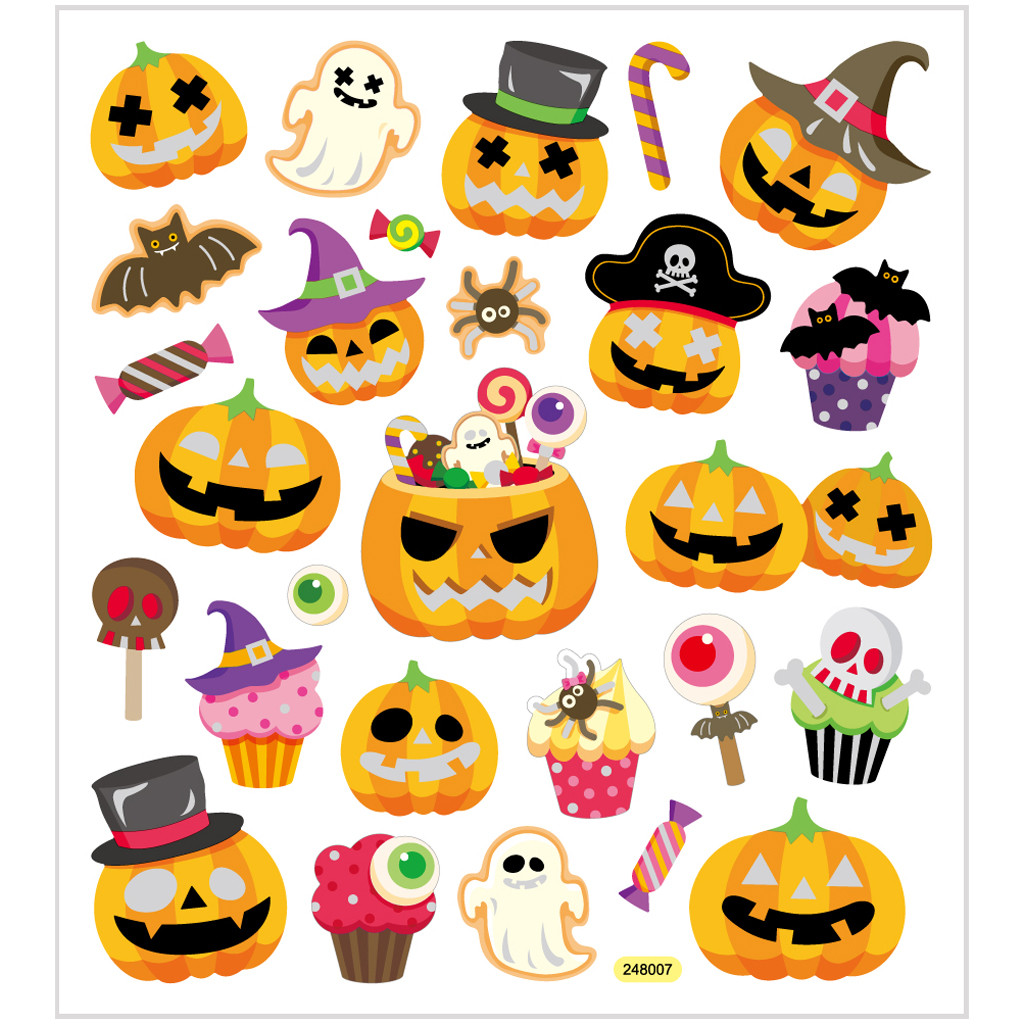 Fancy Halloween Seal Sticker Pumpkin Stationery Heaven