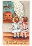 Victorian Halloween Postcard | A.N.B. - The goblins will catch you if you don't watch out Victorian Halloween Postcard | A.N.B. - The goblins will catch you if you don't watch out