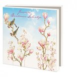 Card folder with envelopes - square: Vogels, vlinders en bloemen, Janneke Brinkman-Salentijn Card folder with envelopes - square: Vogels, vlinders en bloemen, Janneke Brinkman-Salentijn
