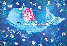 Wildblume by Tieneke Double Card | Happy Birthday (Whale) Wildblume by Tieneke Double Card | Happy Birthday (Whale)