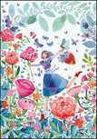 Mila Marquis Double Card | Woman with spring blossoms Mila Marquis Double Card | Woman with spring blossoms