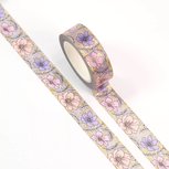 Washi Masking Tape | Gold Foil Little Daisy Flowers Washi Masking Tape | Gold Foil Little Daisy Flowers