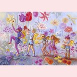 Postcard Fantasy Judy Mastrangelo | Parade of flowers Postcard Fantasy Judy Mastrangelo | Parade of flowers