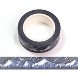 Washi Masking Tape | Mountain Falling Stars - with Silver Foil Washi Masking Tape | Mountain Falling Stars - with Silver Foil