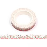 Washi Masking Tape | 10mm Foil - Meadow with Flowers and Butterflies PINK Washi Masking Tape | 10mm Foil - Meadow with Flowers and Butterflies PINK