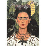 Postcard Frida Kahlo - Self Portrait with Necklace of Thorns, 1940 Postcard Frida Kahlo - Self Portrait with Necklace of Thorns, 1940