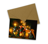 Lantern parade - Postcard with envelope by Esther Bennink Lantern parade - Postcard with envelope by Esther Bennink