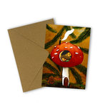 Mushroom nap - Postcard with envelope by Esther Bennink Mushroom nap - Postcard with envelope by Esther Bennink