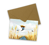 Swan flight - Postcard with envelope by Esther Bennink Swan flight - Postcard with envelope by Esther Bennink