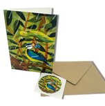 Collecting Flowers - double postcard with envelope Collecting Flowers - double postcard with envelope