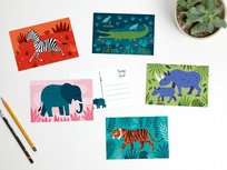Postcard Set Wild Animals by Heleen van den Thillart Postcard Set Wild Animals by Heleen van den Thillart