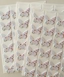 Butterfly Shaped Photo Corner Stickers | White with Hearts Butterfly Shaped Photo Corner Stickers | White with Hearts