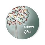 Thank You Circle Sealing Stamp Stickers | Heart Love Tree Thank You Circle Sealing Stamp Stickers | Heart Love Tree