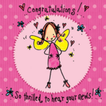 Juicy Lucy Designs Greeting Card - Congratulations! So thrilled to hear your news! Juicy Lucy Designs Greeting Card - Congratulations! So thrilled to hear your news!