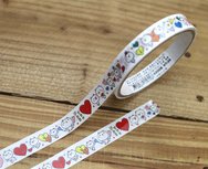 White Bear Medium Adhesive PVC Deco Tape | Hearts White Bear Medium Adhesive PVC Deco Tape | Hearts