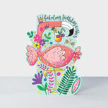 Rachel Ellen Designs Cards - Little Darlings - Fabulous Birthday Wishes Flamingo Rachel Ellen Designs Cards - Little Darlings - Fabulous Birthday Wishes Flamingo