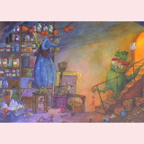 Postcard Daniela Drescher | Merlina and the Magic Spell