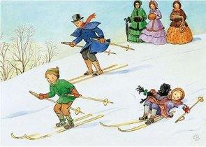 Elsa Beskow Postcard | Petter Och Lotas jul