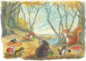 Postcard Molly Brett | A Surprise for Dumpy