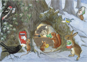 Postcard Molly Brett | Christmas post office