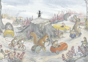 Postcard Molly Brett | The Traffic Roundabout