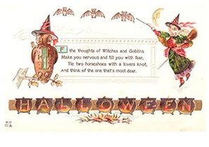 Victorian Halloween Postcard | A.N.B. - Halloween 