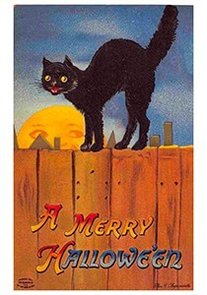 Victorian Halloween Postcard | A.N.B. - A merry halloween