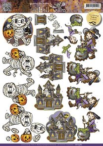 3D Cutting sheet - Yvonne Creation - Halloween - Little monsters