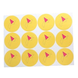 Sealing Stamp Stickers "Crane Bird Yellow"