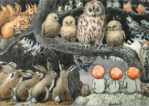 Elsa Beskow Postcard "Tomtebobarnen"