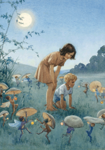 Postcard Margareth W. Tarrant | Midsummer Night