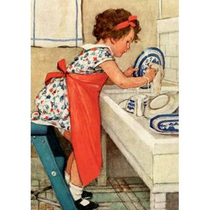 Postcard | Helping Mother