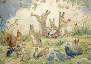 Postcard Margareth W. Tarrant | Wandering Minstrels