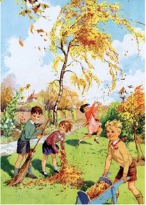 Postcard | Gathering Leaves