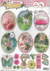 Studio Light Easy 3D Die-cut sheet A4 | Celebrate spring