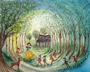 Postcard Bijdehansje | Snow White