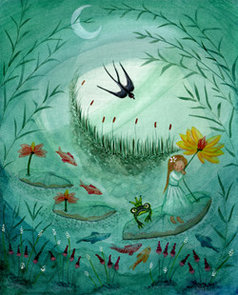 Postcard Bijdehansje | Thumbelina