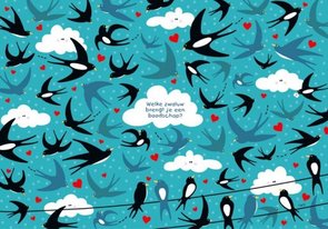 Lali Postcard | Zoekopdracht Welke zwaluw brengt je een boodschap?