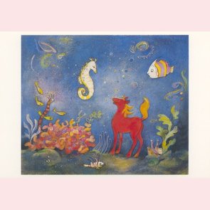 Postcard Geertje van der Zijpp | Fluks, het rode paardje
