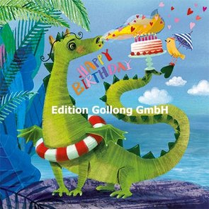 Mila Marquis Postkarte | Happy Birthday (Drache)