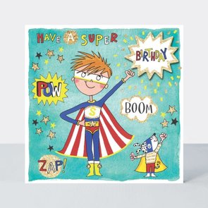 Rachel Ellen Designs Cards - Scribbles - Happy birthday Superhero