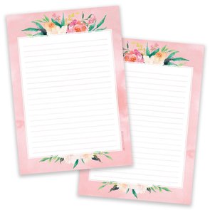 A5 Pink Flower Notepad - Double Sided