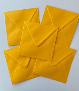 Set of 5 Envelopes 145x145 - ocher yellow
