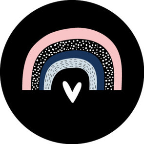 5 Stickers | Rainbow Black