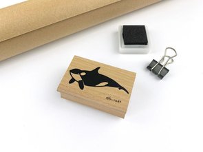 Ocean Animals Rubberstamp - killer whale