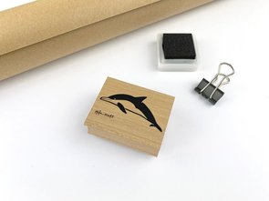 Ocean Animals Rubberstamp - Dolphin