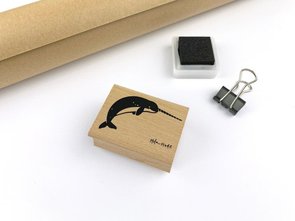 Ocean Animals Rubberstamp - Narwhal