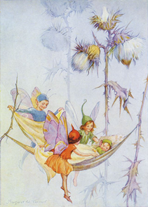 Postcard Margaret Tarrant | Joan in Flowerland