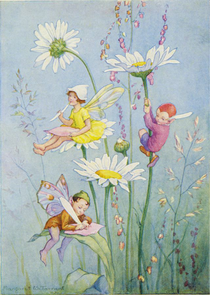 Postcard Margaret Tarrant | Joan in Flowerland