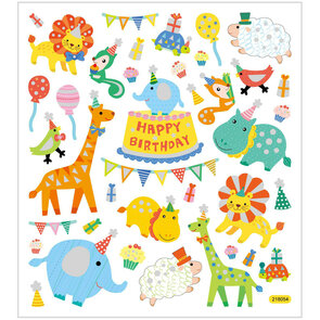 Seal Sticker with Glitter Foil | Birthday Animals